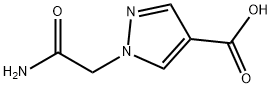 1-(2-氨基-2-氧乙基)-1H-吡唑-4-羧酸 结构式