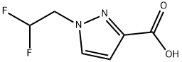 1-(2,2-二氟乙基)-1H-吡唑-3-羧酸 结构式