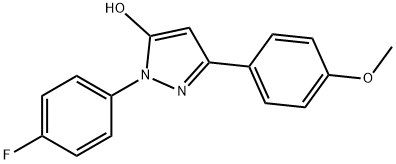 1-(4-氟苯基)-3-(4-甲氧苯基)-1H-吡唑-5-醇 结构式