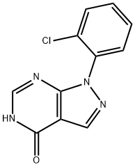 1-(2-Chlorophenyl)-1,5-dihydro-4H-pyrazolo[3,4-d]pyrimidin-4-one 结构式