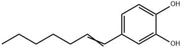 1,2-Benzenediol, 4-(1-heptenyl)- (9CI) 结构式
