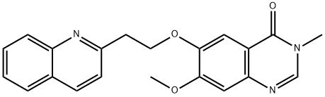 7-甲氧基-3-甲基-6-[2-(喹啉-2-基)乙氧基]喹唑啉-4(3H)-酮 结构式