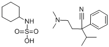 4-(Dimethylamino)-2-isopropyl-2-phenylvaleronitrile cyclamate 结构式