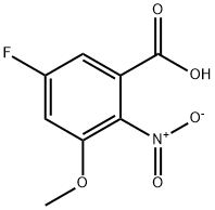 5-氟-3-甲氧基-2-硝基苯甲酸 结构式