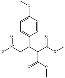 METHYL 2-METHOXYCARBONYL-3-(4-METHOXYPHENYL)-4-NITROBUTANOATE 结构式