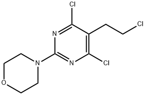 4-(4,6-DICHLORO-5-(2-CHLOROETHYL)PYRIMIDIN-2-YL)MORPHOLINE 结构式