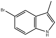 5-溴-3-甲基吲哚 结构式
