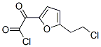 2-Furanacetyl chloride, 5-(2-chloroethyl)-alpha-oxo- (9CI) 结构式