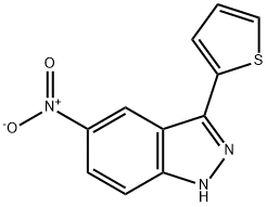 5-nitro-3-(thiophen-2-yl)-1H-indazole 结构式