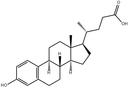 3-hydroxy-19-nor-1,3,5(10)-cholatrien-24-oic acid 结构式