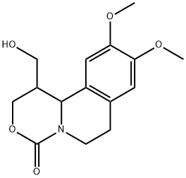 2H,4H-[1,3]Oxazino[4,3-a]isoquinolin-4-one,  1,6,7,11b-tetrahydro-1-(hydroxymethyl)-9,10-dimethoxy- 结构式