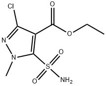 3-氯-5-氨基磺酰基-1-甲基吡唑-4-甲酸乙酯 结构式