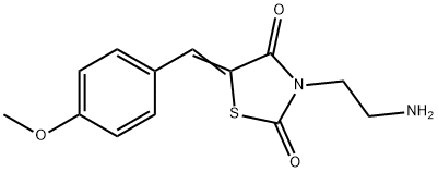 (5E)-3-(2-AMINOETHYL)-5-(4-METHOXYBENZYLIDENE)-1,3-THIAZOLIDINE-2,4-DIONE HYDROCHLORIDE 结构式