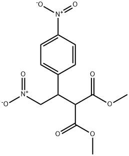 PROPANEDIOIC ACID, 2-[2-NITRO-1-(4-NITROPHENYL)ETHYL]-, 1,3-DIMETHYL ESTER 结构式