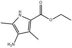4-氨基-3,5-二甲基吡咯-2-甲酸乙酯 结构式