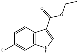 6-氯-3-吲哚甲酸乙酯 结构式