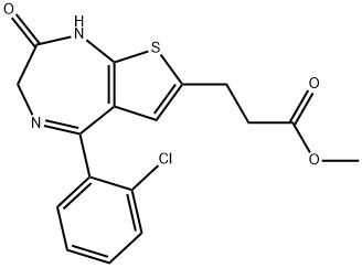 5-(2-氯苯基)-2,3-二氢-2-氧代-1H-噻吩并[2,3-E]-1,4-二氮杂卓-7-丙酸甲酯 结构式
