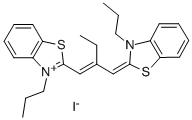 3-PROPYL-2-(2-((3-PROPYL-2(3H)-BENZOTHIAZOLIDENE)METHYL)-1-BUTENYL) BENZOTHIAZOLIUM IODIDE 结构式