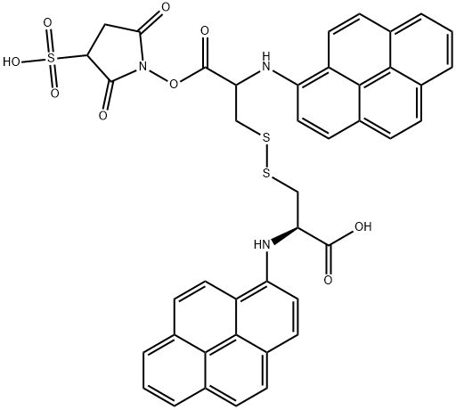 Dipyrenylcystine N-hydroxysulfosuccinimidyl monoester 结构式