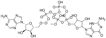 [(2R,3S,4R,5R)-5-(2-amino-6-oxo-3H-purin-9-yl)-3,4-dihydroxyoxolan-2-yl]methyl [[[[(2R,3S,4R,5R)-5-(6-aminopurin-9-yl)-3,4-dihydroxyoxolan-2-yl]methoxy-hydroxyphosphoryl]oxy-hydroxyphosphoryl]oxy-hydroxyphosphoryl] hydrogen phosphate 结构式