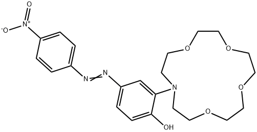 4-[(4-Nitrophenyl)azo]-2-(1,4,7,10-tetraoxa-13-azacyclopentadecan-13-yl)phenol 结构式
