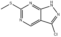 3-氯-6-(甲硫基)-1H-吡唑并[3,4-D]嘧啶 结构式