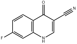 3-Quinolinecarbonitrile, 7-fluoro-1,4-dihydro-4-oxo- 结构式