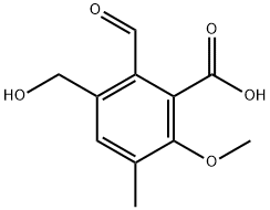 2-Formyl-3-hydroxymethyl-6-methoxy-5-methylbenzoic acid 结构式