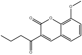 3 - 丁酰基-8-甲氧基-2H-苯并吡喃-2-酮 结构式