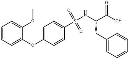 N-[4-(2-甲氧基苯氧基)苯基磺酰基]-DL-苯基丙氨酸 结构式