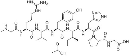 SAR1,GLY8]-血管紧张素II 结构式