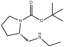 (R)-TERT-BUTYL 2-((ETHYLAMINO)METHYL)PYRROLIDINE-1-CARBOXYLATE 结构式