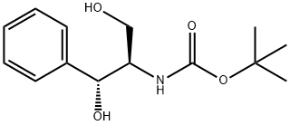 ((1R,2R)-2-羟基-1-羟甲基-2-苯基乙基)氨基甲酸叔丁酯 结构式