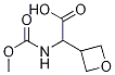 2-((甲氧基羰基)氨基)-2-(氧杂环丁烷-3-基)乙酸 结构式