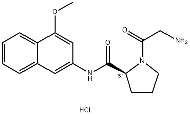 甘氨酸-脯氨酰-4-甲氧基-BETA-萘胺盐酸盐(-20°C) 结构式