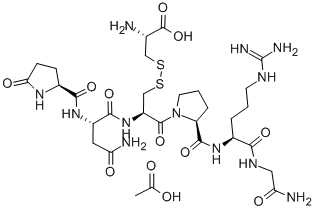 PGLU-ASN-CYS[CYS]-PRO-ARG-GLY-NH2 ACETATE SALT 结构式