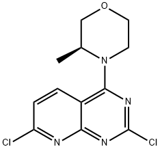 (S)-4-(2,7-二氯吡啶并[2,3-D]嘧啶-4-基)-3-甲基吗啉 结构式