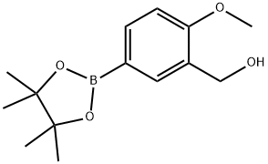 2-甲氧基-5-(4,4,5,5-四甲基-1,3,2-二噁硼烷-2-基)-苯甲醇 结构式