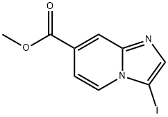 3-IODO-IMIDAZO[1,2-A]PYRIDINE-7-CARBOXYLIC ACID METHYL ESTER 结构式