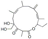 14-Ethyl-5-hydroxy-5-(hydroxymethyl)-3,7,9,13-tetramethyl-11-methylene-1-oxacyclotetradeca-7,12-diene-2,4-dione 结构式