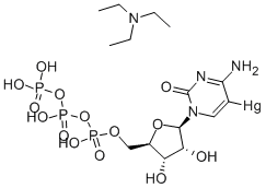 5-MERCURICYTIDINE 5'-TRIPHOSPHATE CARBONATE TRIETHYLAMMONIUM SALT 结构式