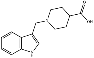 1-(1H-吲哚-3-基甲基)哌啶-4-甲酸 结构式