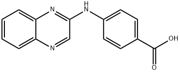 4-(喹喔啉-2-基氨基)苯甲酸 结构式