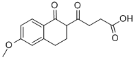 3-(1,2,3,4-Tetrahydro-6-methoxy-1-oxo-2-naphthoyl)propionicacid 结构式
