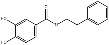 3,4-二羟基苯甲酸苯乙酯 结构式