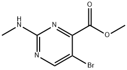 Methyl 5-bromo-2-(methylamino)pyrimidine-4-carboxylate 结构式