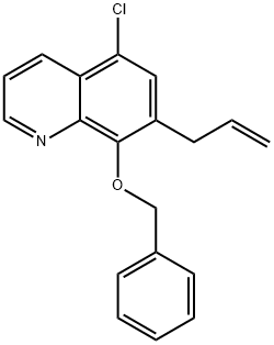 7-烯丙基-8-(苄氧基)-5-氯喹啉 结构式