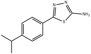 2-氨基-5-(4-异丙基苯基)-1,3,4-噻二唑 结构式