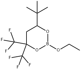 1,3,2-Dioxaborinane, 6-tert-butyl-2-methoxy-4,4-bis(trifluoromethyl)- 结构式