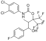 1,3-Butanediol, 1-(p-fluorophenyl)-2-methyl-4,4,4-trifluoro-3-(trifluo romethyl)-, 3,4-dichlorocarbanilate 结构式